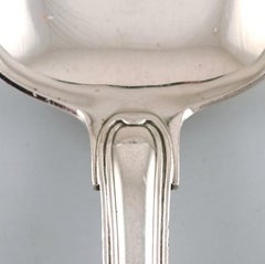 Rare Georg Jensen Old Danish Serving Spoon in Sterling Silver, Two Pieces