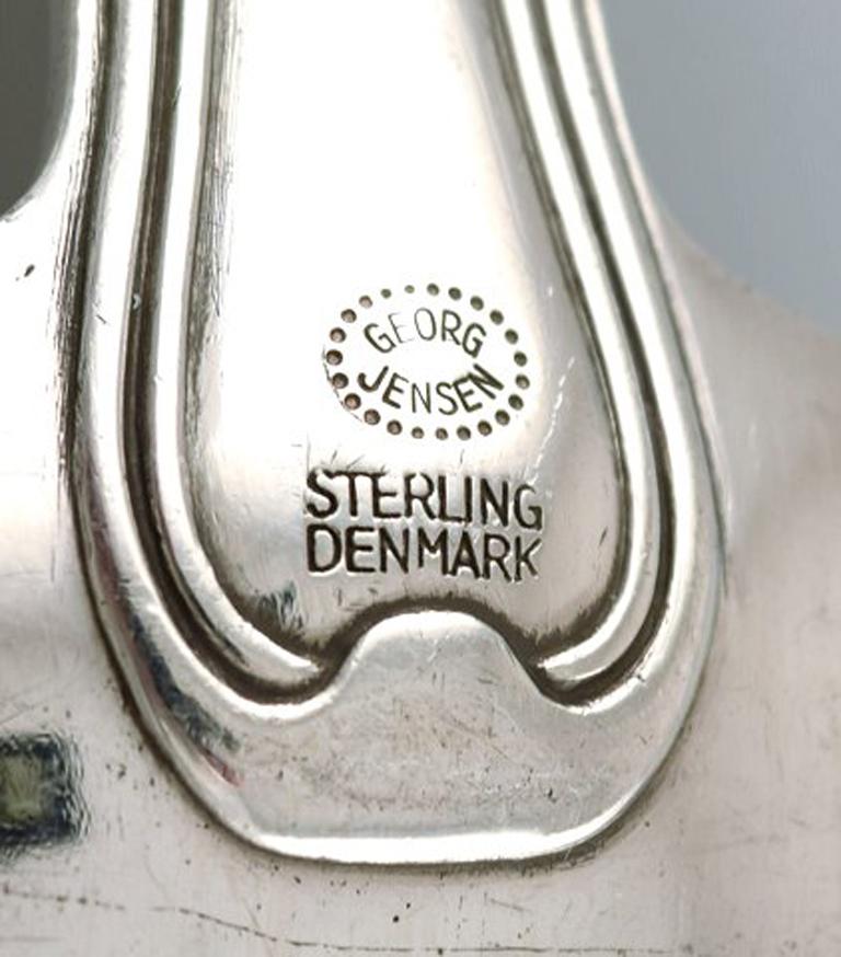 Rare Georg Jensen Old Danish Serving Spoon in Sterling Silver, Two Pieces In Good Condition In Copenhagen, DK