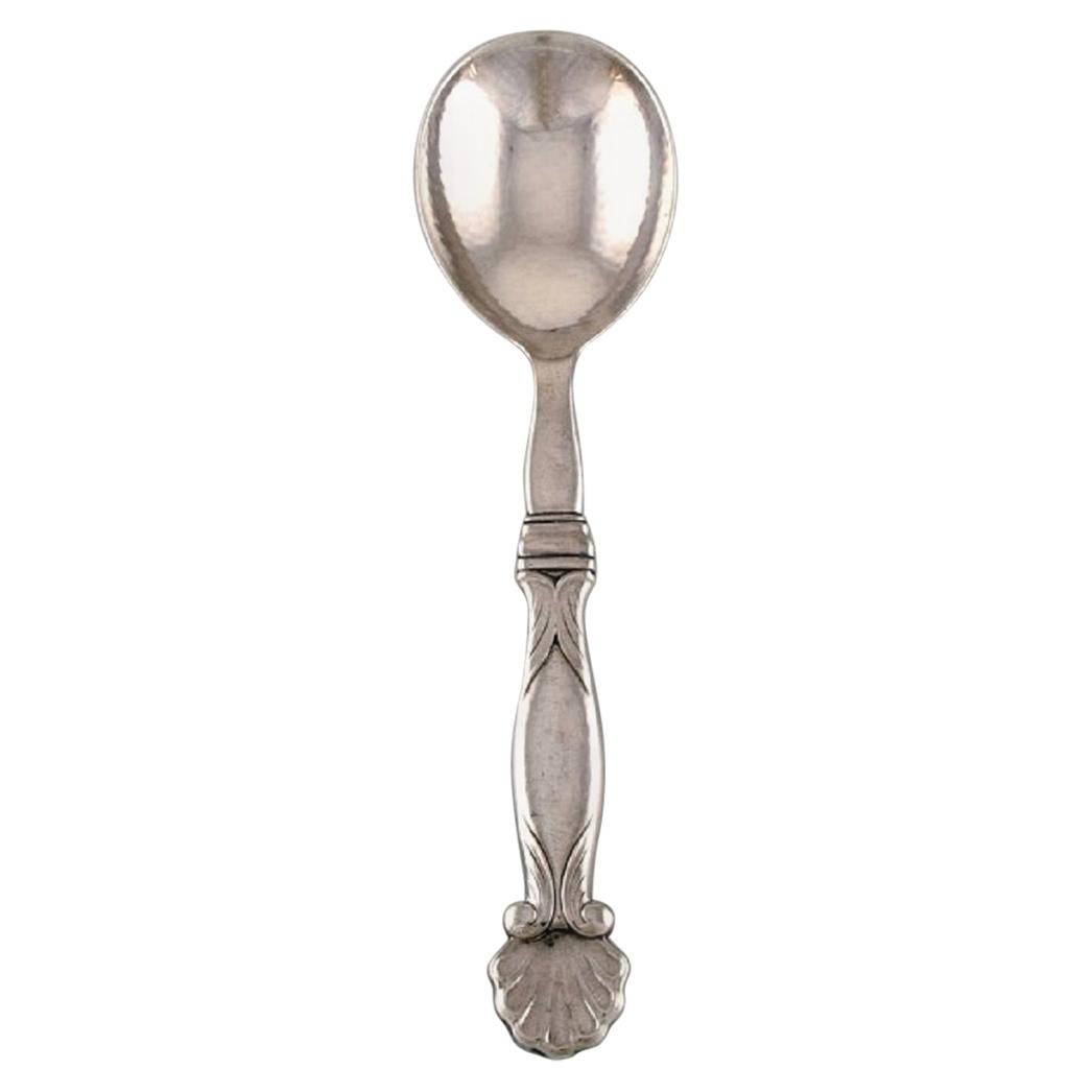 Rare Georg Jensen Serving Spoon in All Sterling Silver, Dated 1930 For Sale