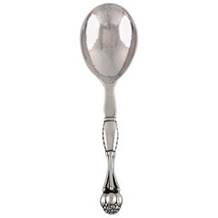Rare Georg Jensen Serving Spoon in Hammered Sterling Silver, Design 38