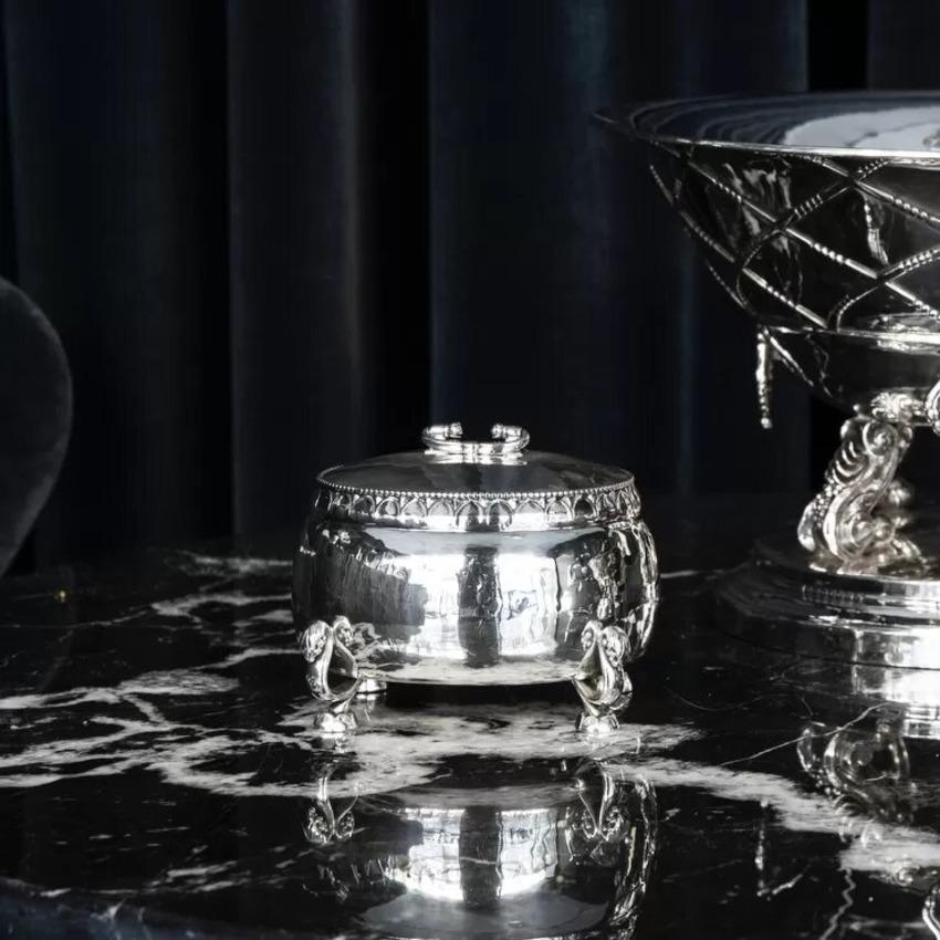 Rara Bombonera de plata Georg Jensen 298 en Excelente Estado en Hellerup, DK