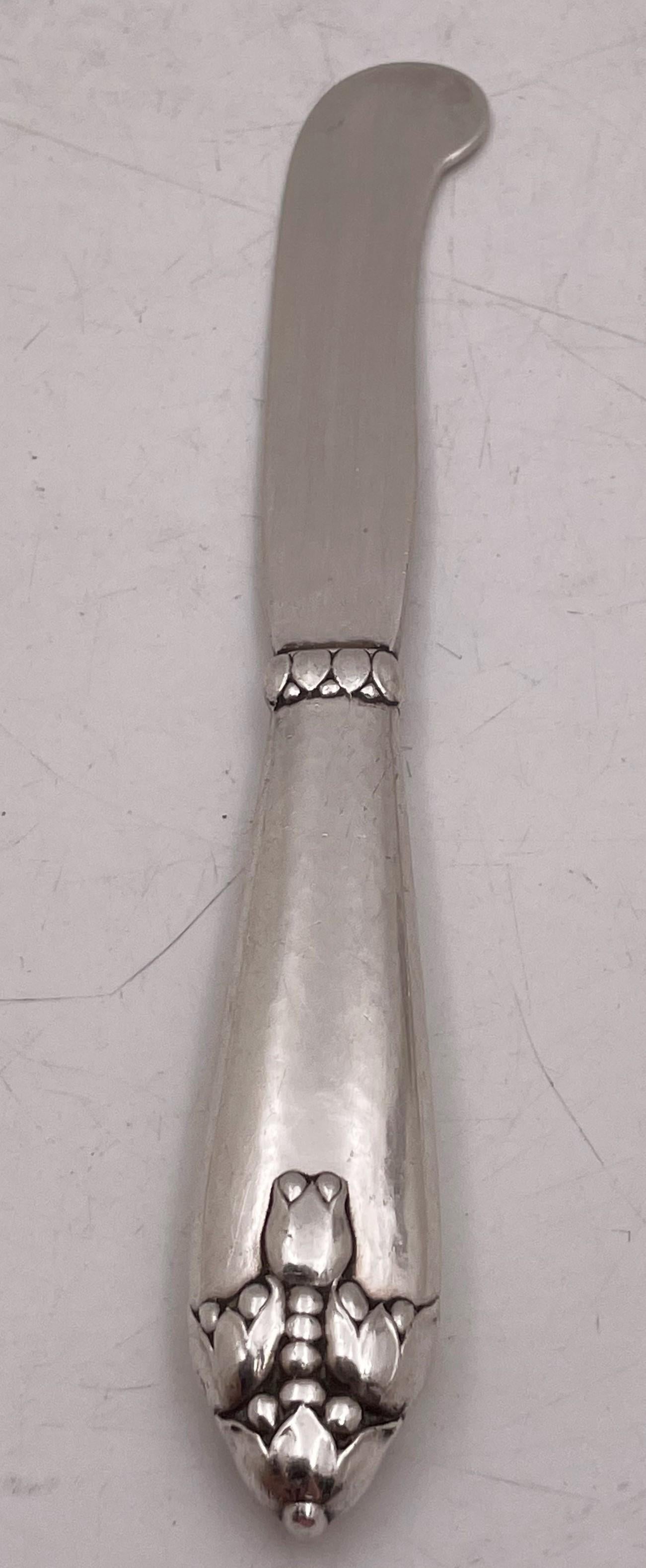 thumbnail image 2 of Georg Jensen Acanthus Sterling Silver Butter Spreader - #6, Antique 1900-1940 2 of 6