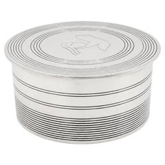Rare bonbonnière Art déco en argent massif Georg Jensen, n° 704, 1931