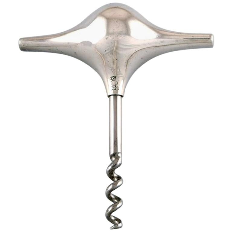 Rare Georg Jensen Sterling Silver Cork Screw Designed by Nanna Ditzel