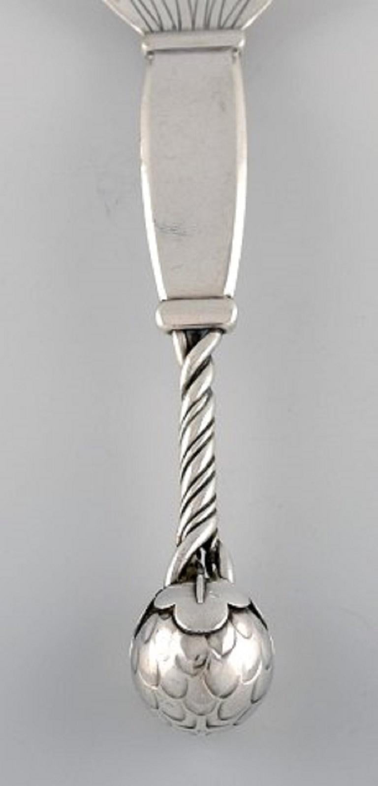 Art Nouveau Rare Georg Jensen Strawberry Spoon in Sterling Silver, Design 35 For Sale