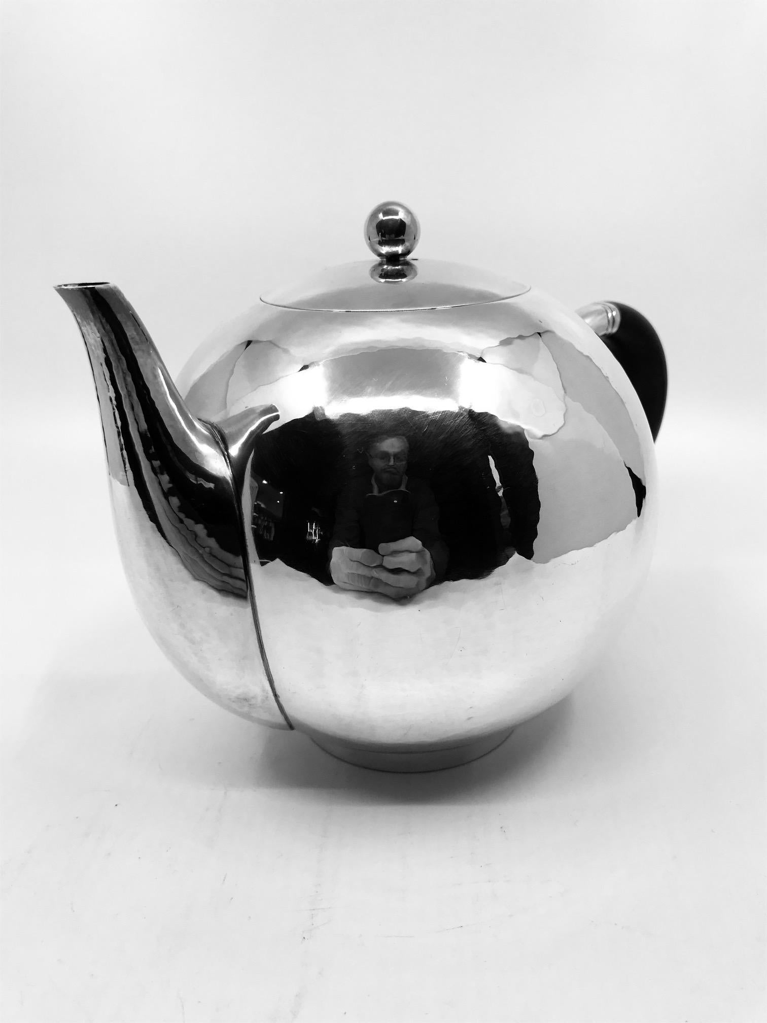 Hand-Crafted Rare Georg Jensen Tea Pot 533B by Johan Rohde