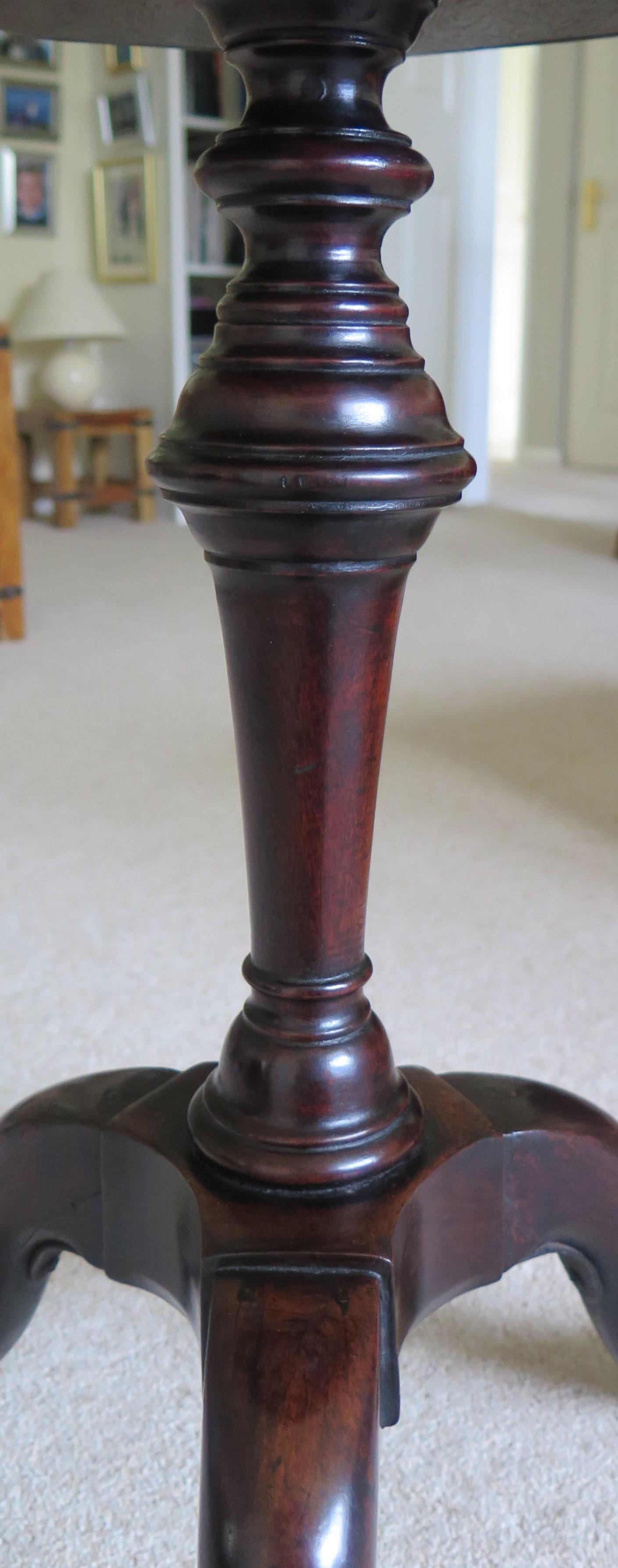 Rare George 11 Kettle or Candle Stand Cuban Mahogany with Tripod Base, Ca 1745  5