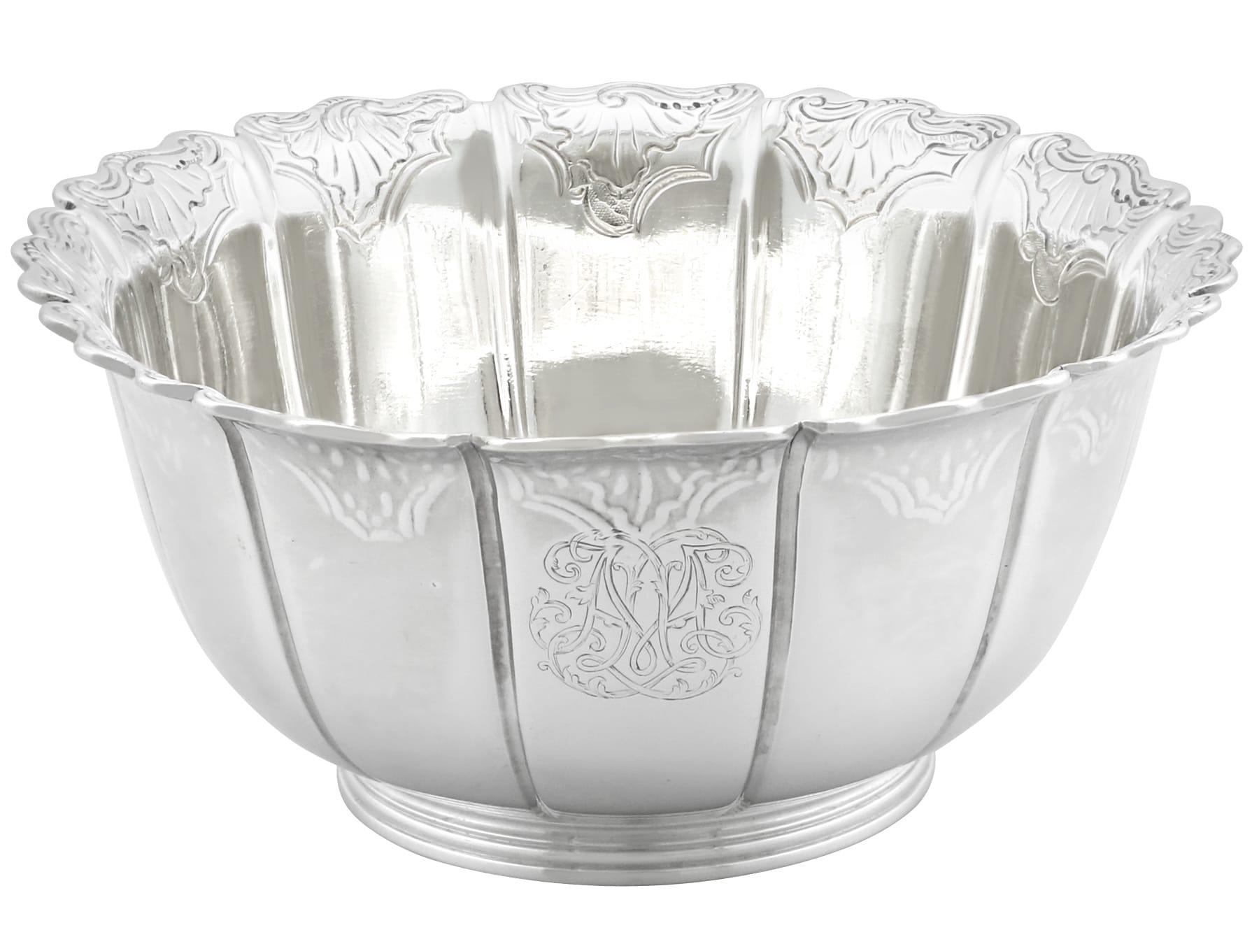 Sucrier anglais rare en argent sterling George II