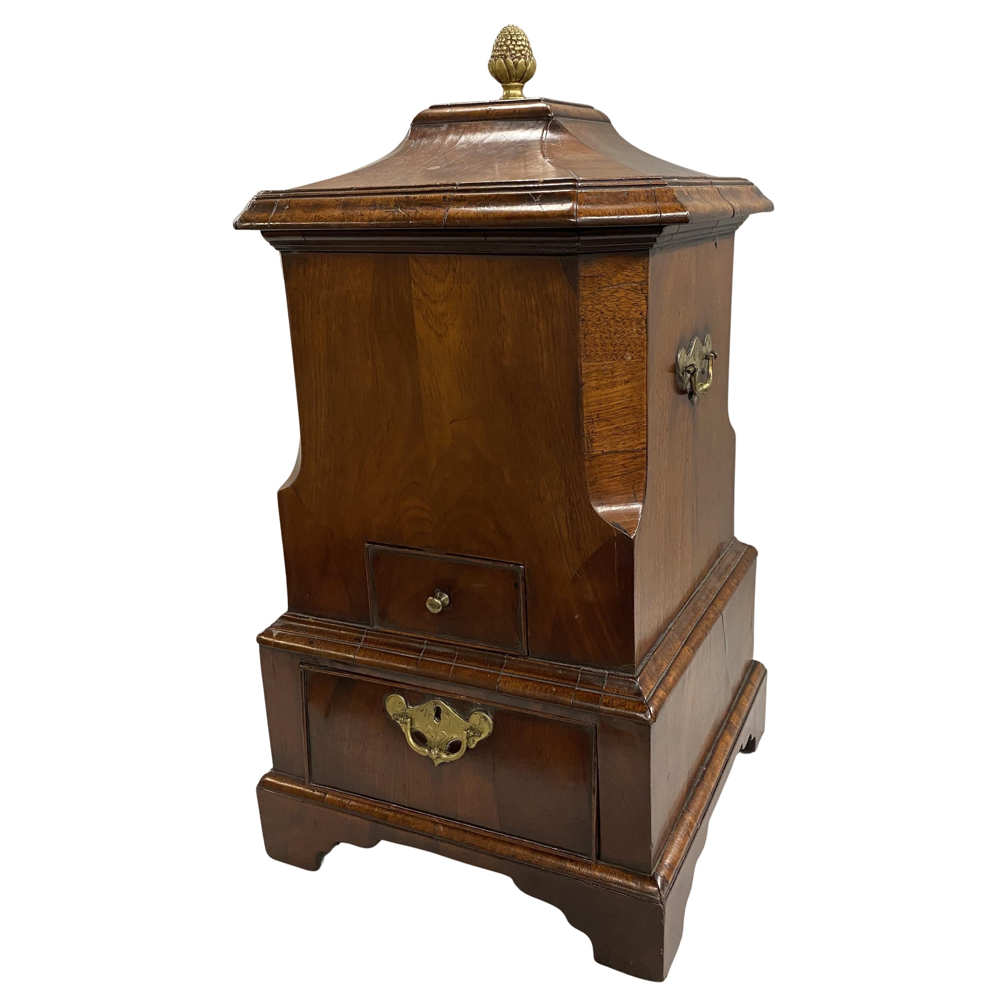 Rare George II Pagoda Form Mahogany Cellarette or Caddy For Sale