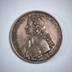 Rare George II Silver Prince of Orange & Duke of Cumberland Medal by T Pingo