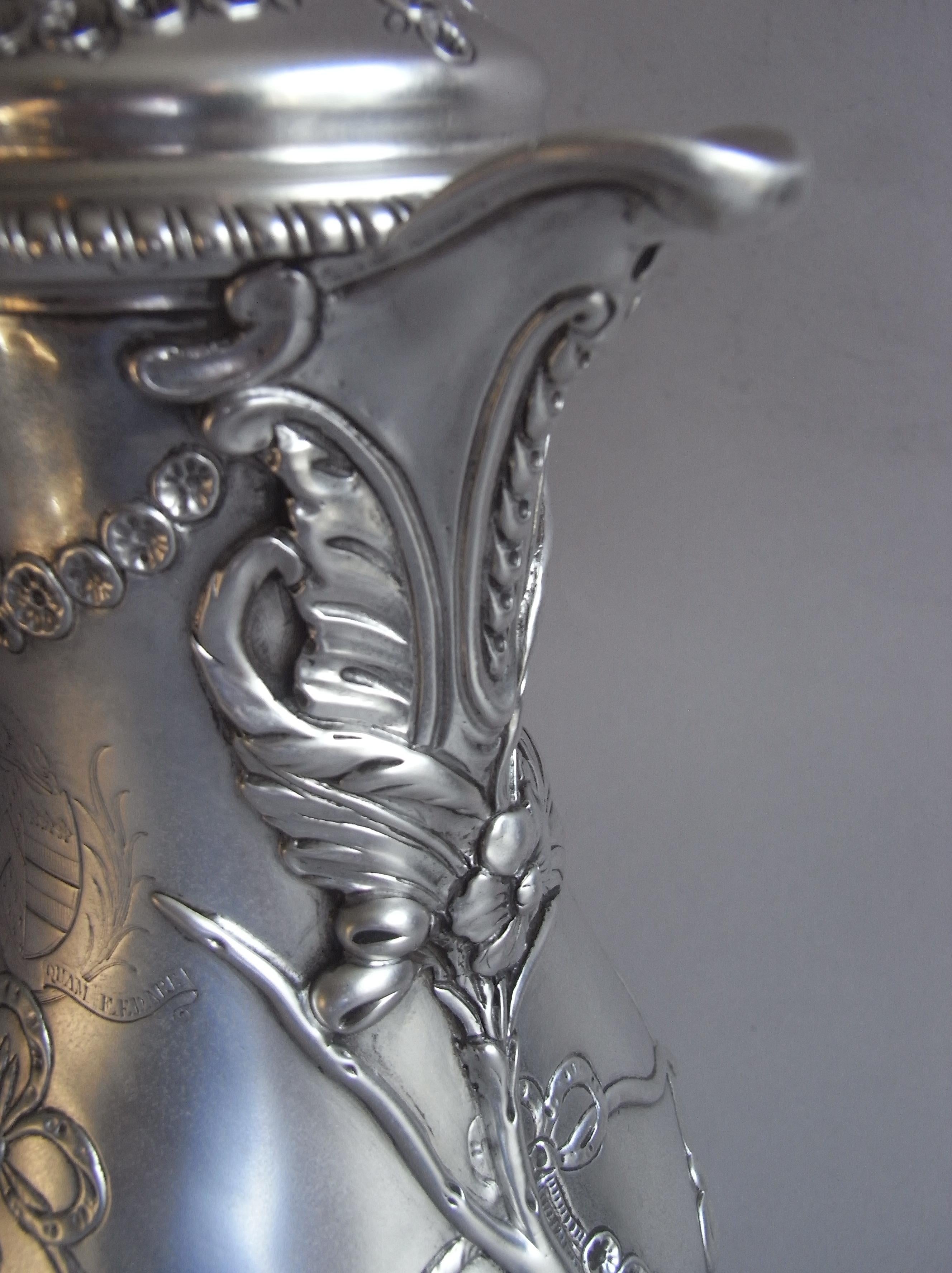 Silver George III Coffee or Water Jug made by Charles Wright in London in 1773 For Sale
