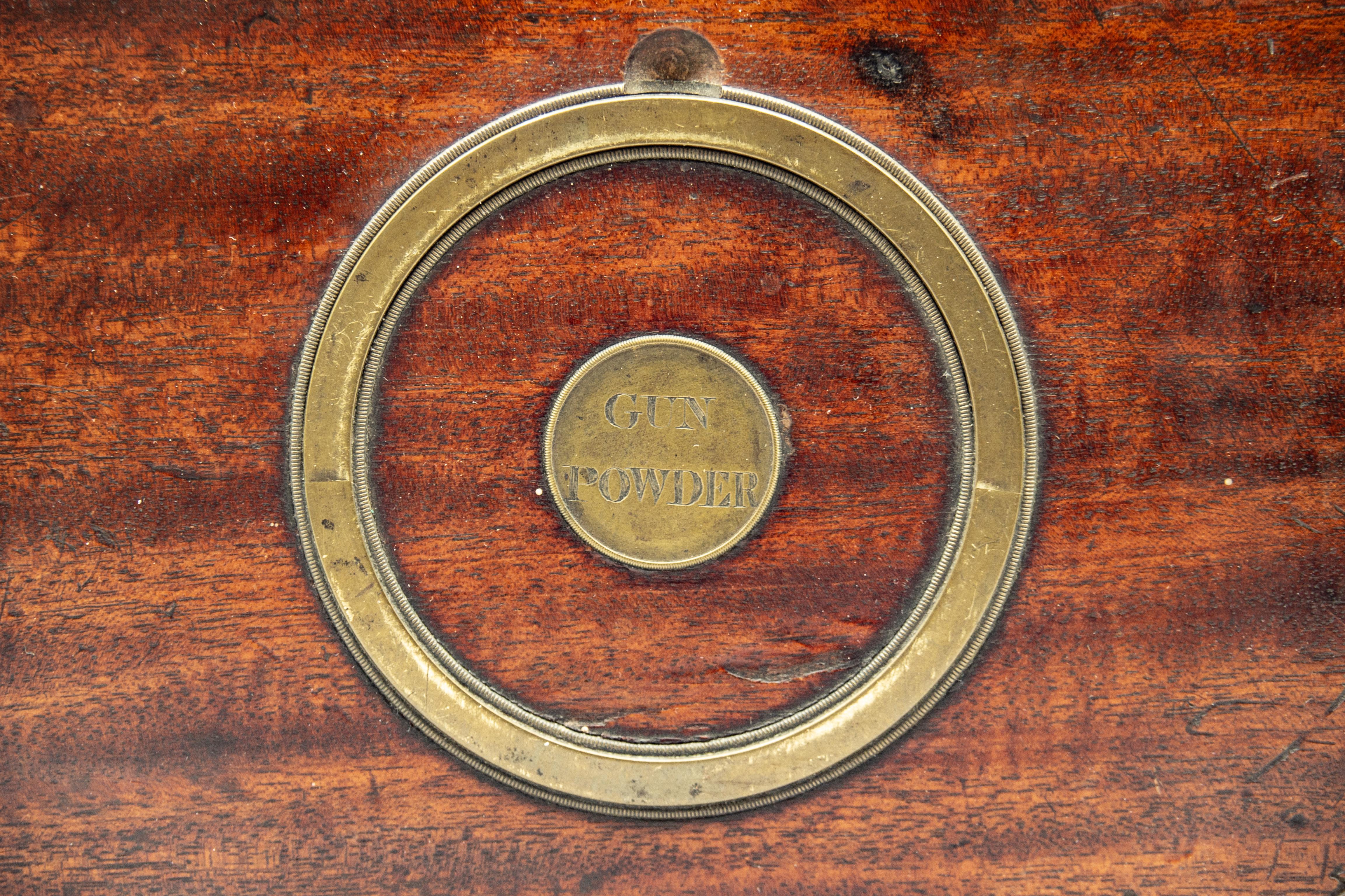 Rare George III Mahogany Gunpowder Box By John Manton and Son, London 5