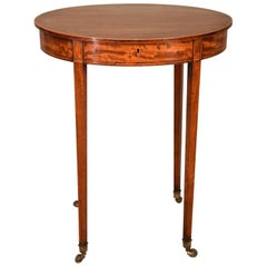 Rare George III Oval Work or Lamp Table Hepplewhite Design