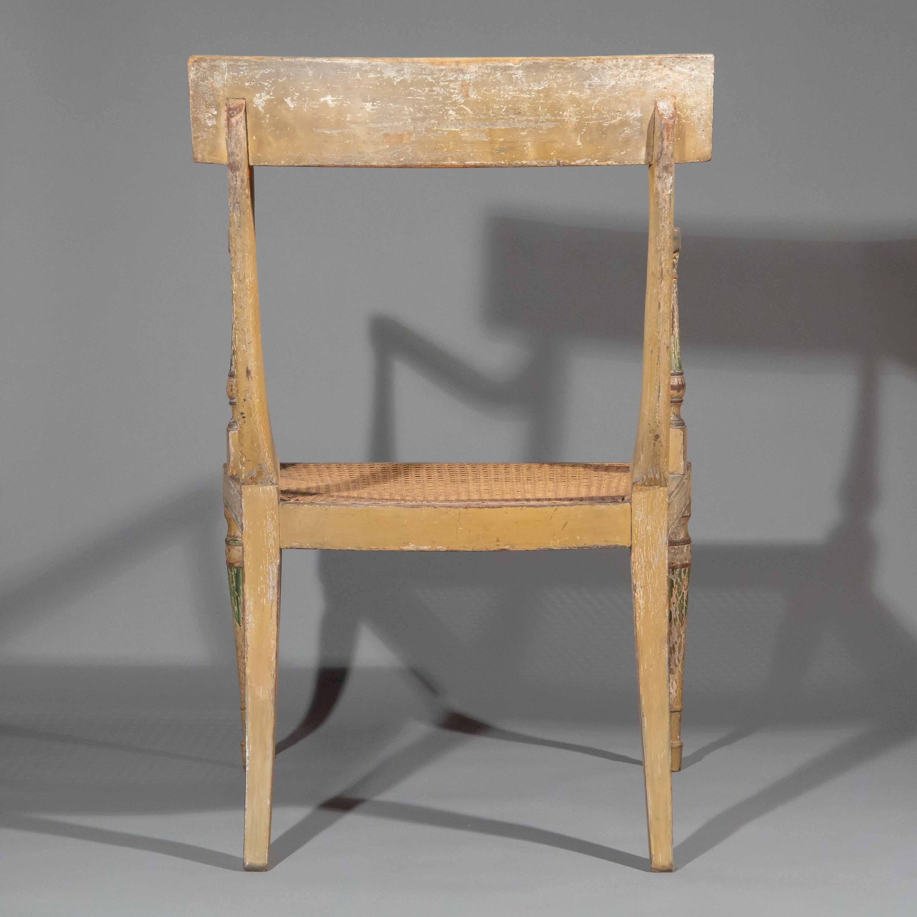 Rare fauteuil peint George III en vente 3