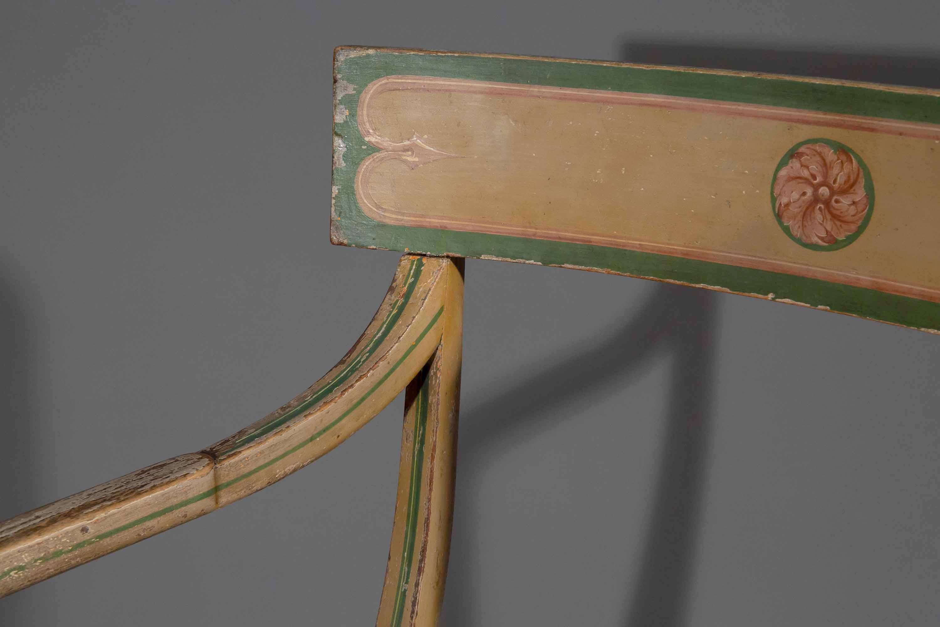 Rare fauteuil peint George III en vente 7