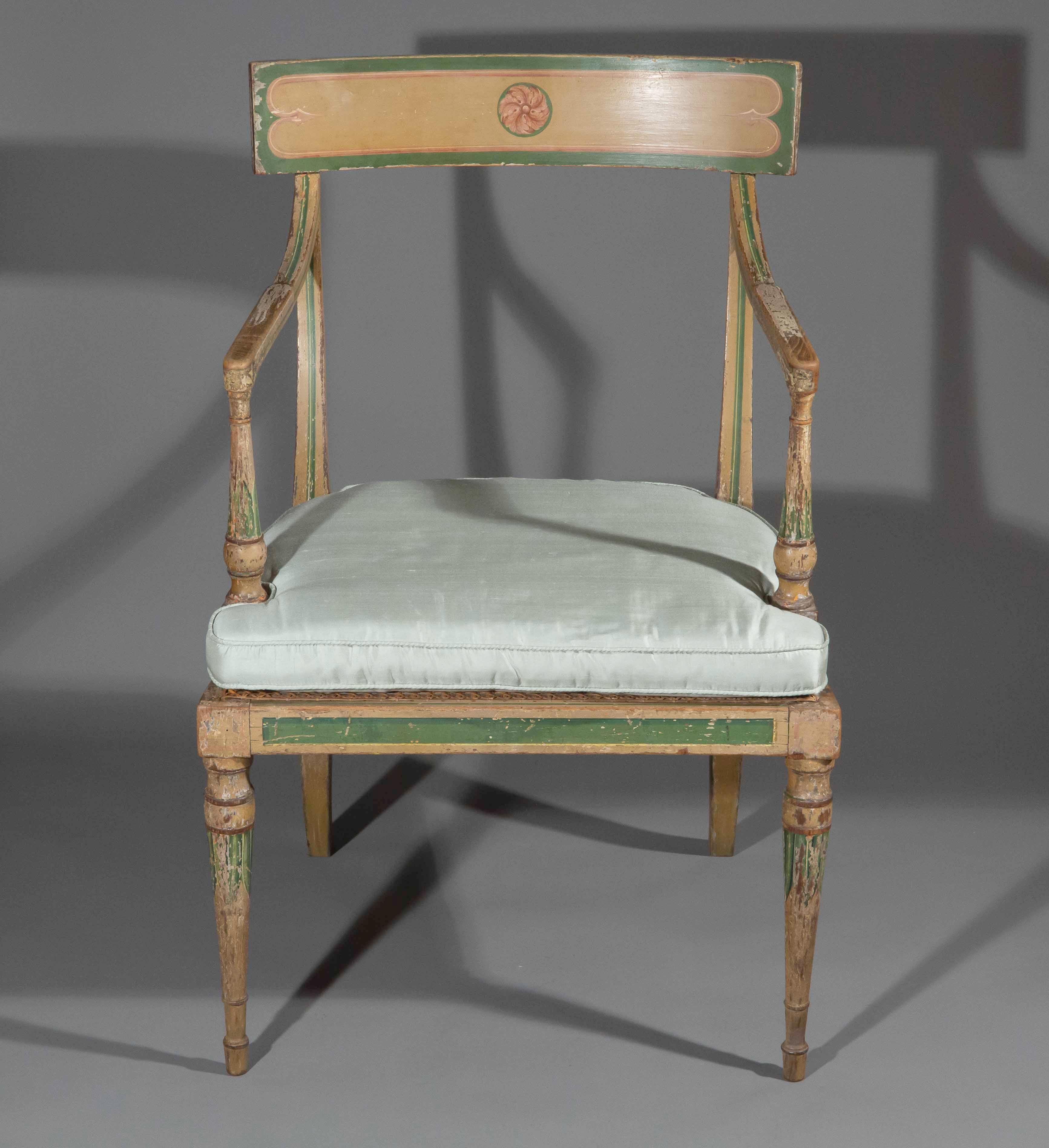 Rare fauteuil peint George III Bon état - En vente à Richmond, London