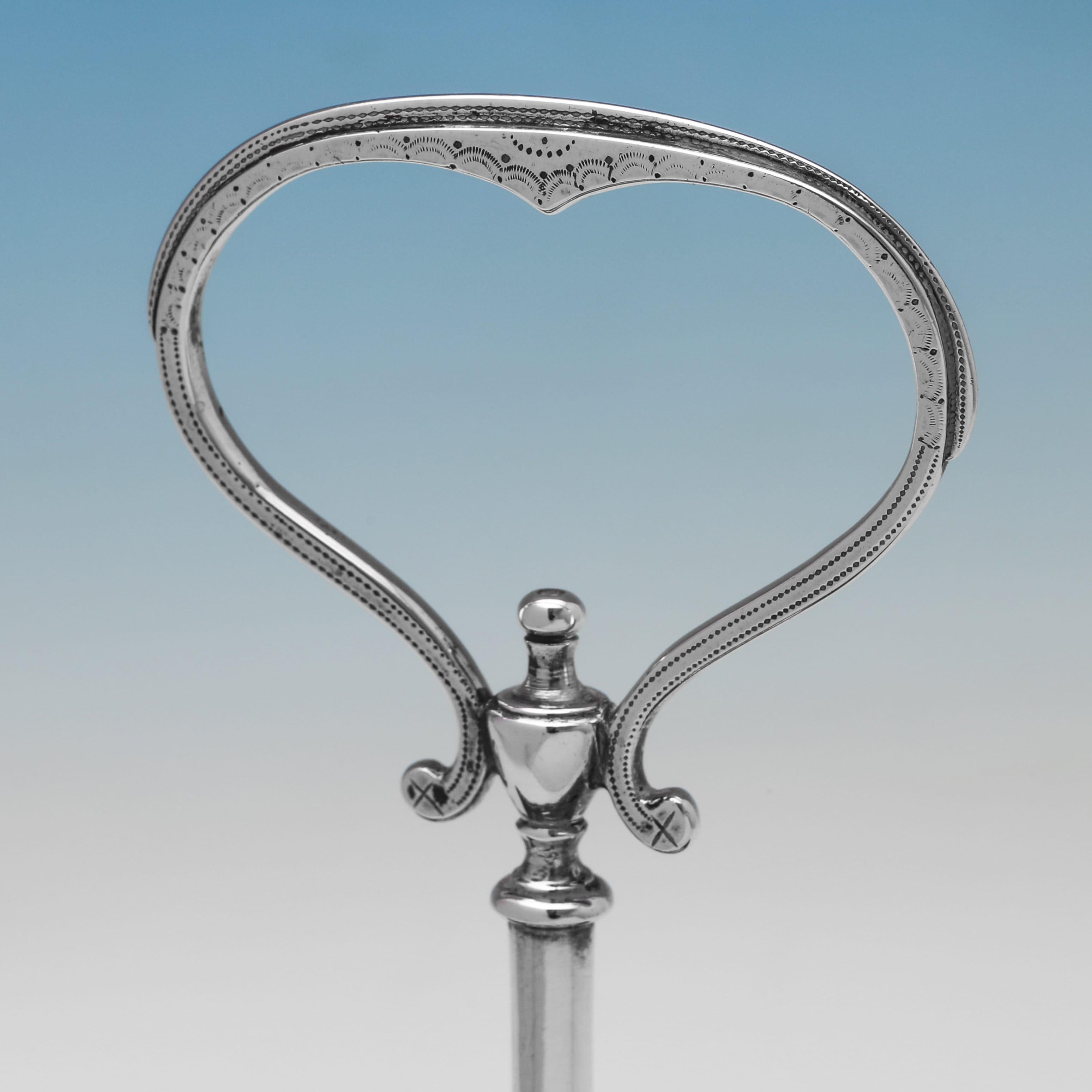 Seltene George III Sterling Silber & Glas Cruet Set von Hester Bateman, 1790 im Angebot 5