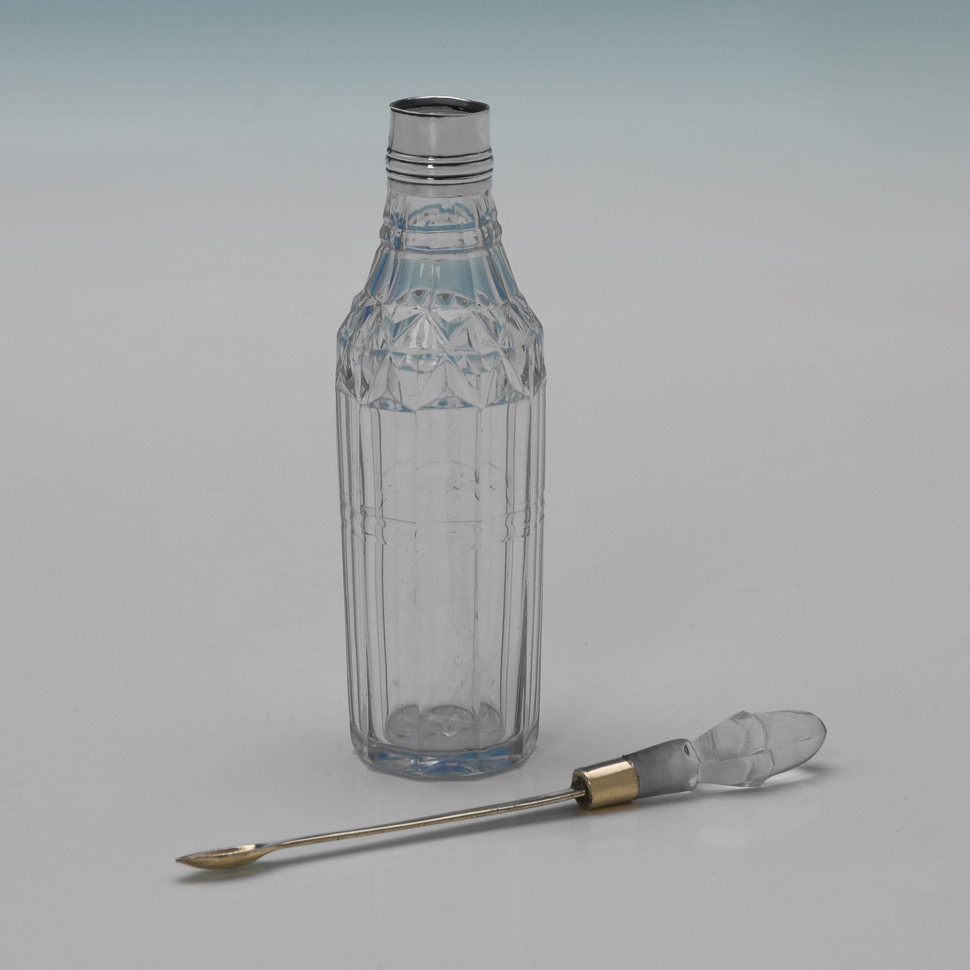 Seltene George III Sterling Silber & Glas Cruet Set von Hester Bateman, 1790 im Angebot 1