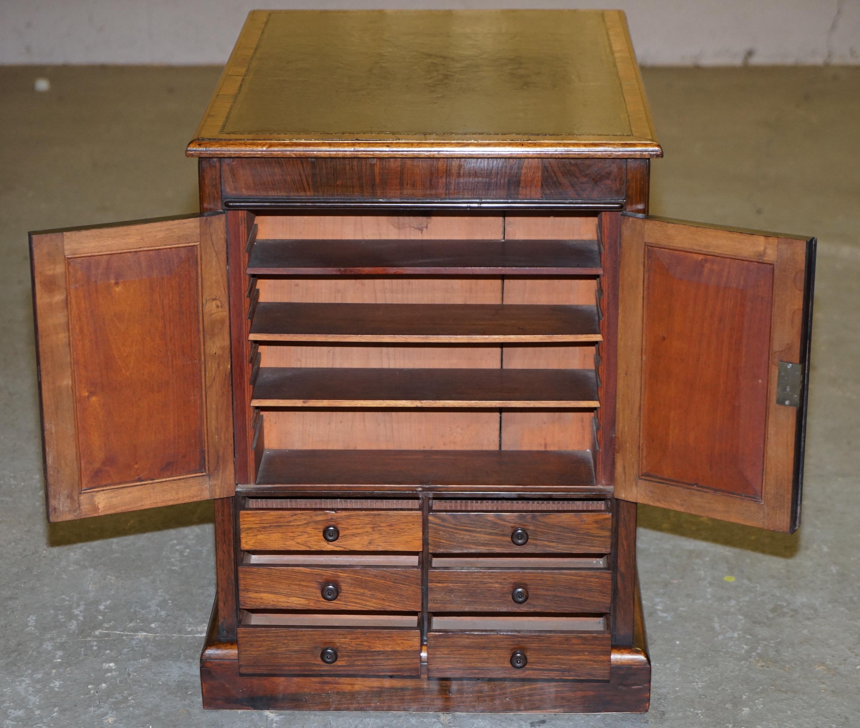 RARE WILLIAM IV CIRCA 1830 HARDWOOD LIBRARY FOLIO CABiNET WITH DRAWERS BOOKCASE For Sale 4