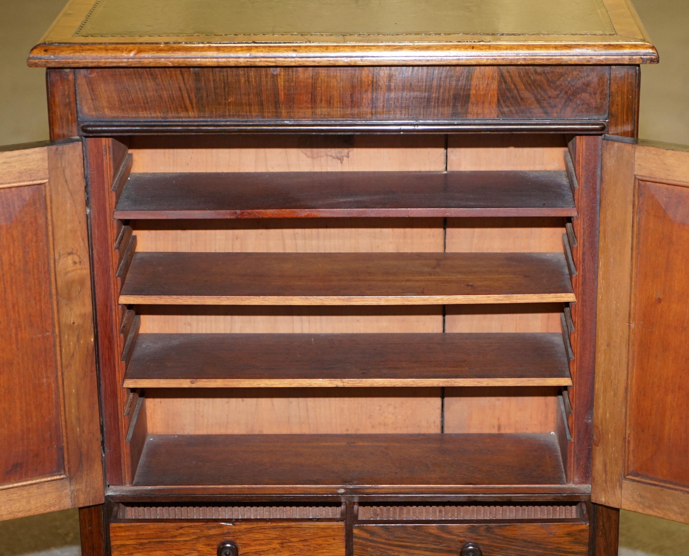 RARE WILLIAM IV CIRCA 1830 HARDWOOD LIBRARY FOLIO CABiNET WITH DRAWERS BOOKCASE For Sale 6