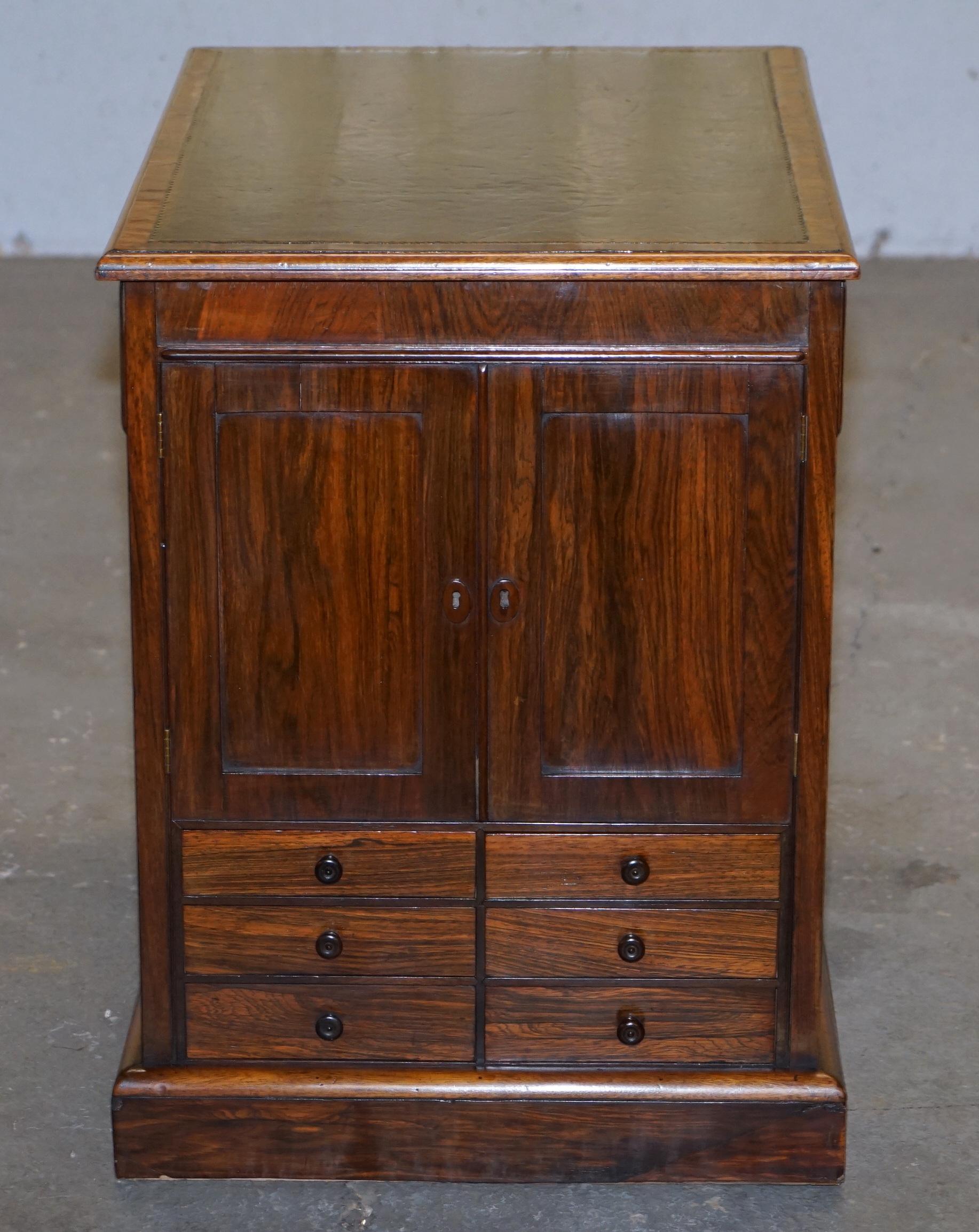 RARE WILLIAM IV CIRCA 1830 HARDWOOD LIBRARY FOLIO CABiNET WITH DRAWERS BOOKCASE For Sale 10