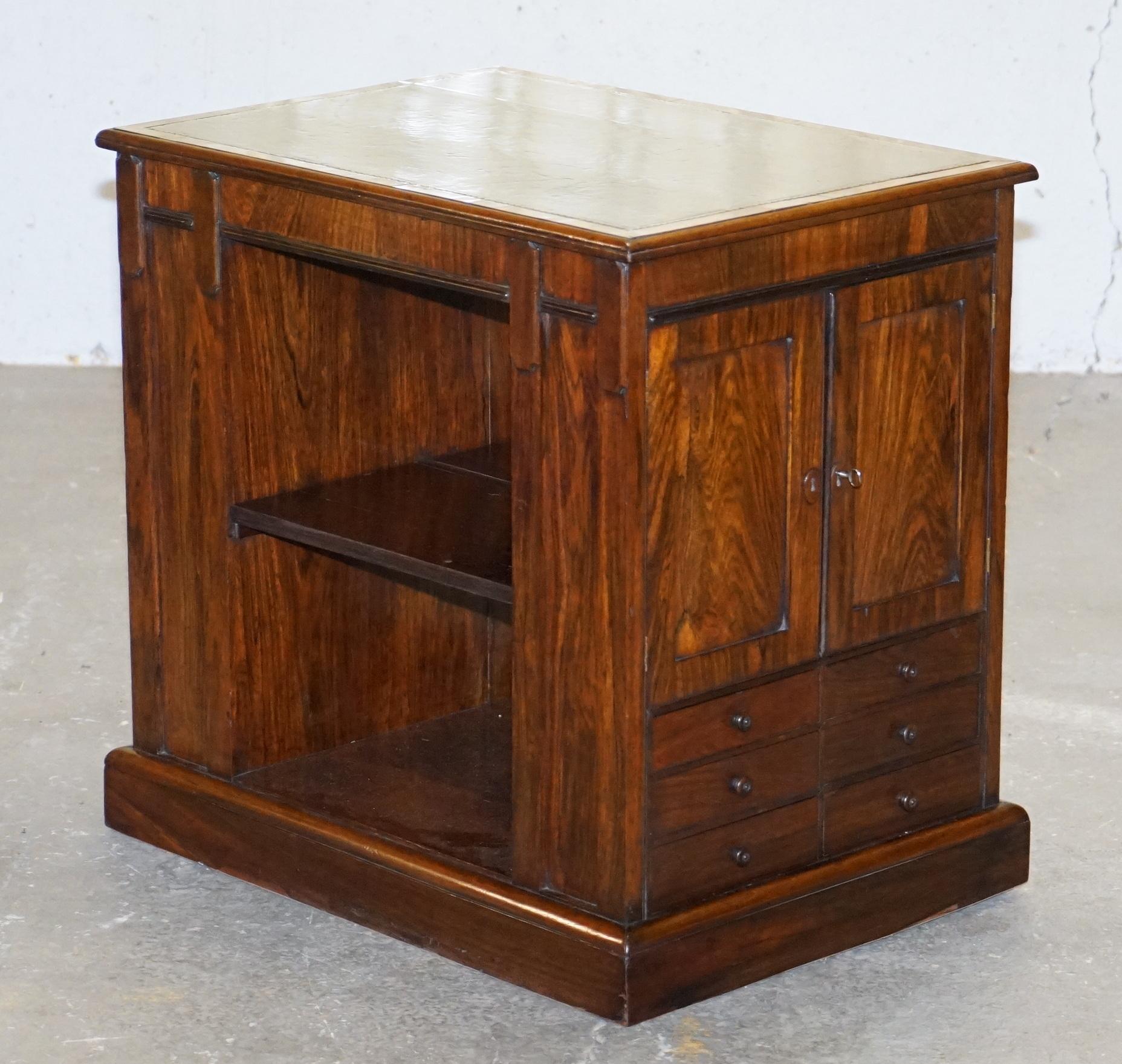 Royal House Antiques is delighted to offer for sale this absolutely sublime highly collectable, fully restored, solid hardwood William IV Library Folio cabinet with drawers and bookcase sections, finished with the original leather top circa