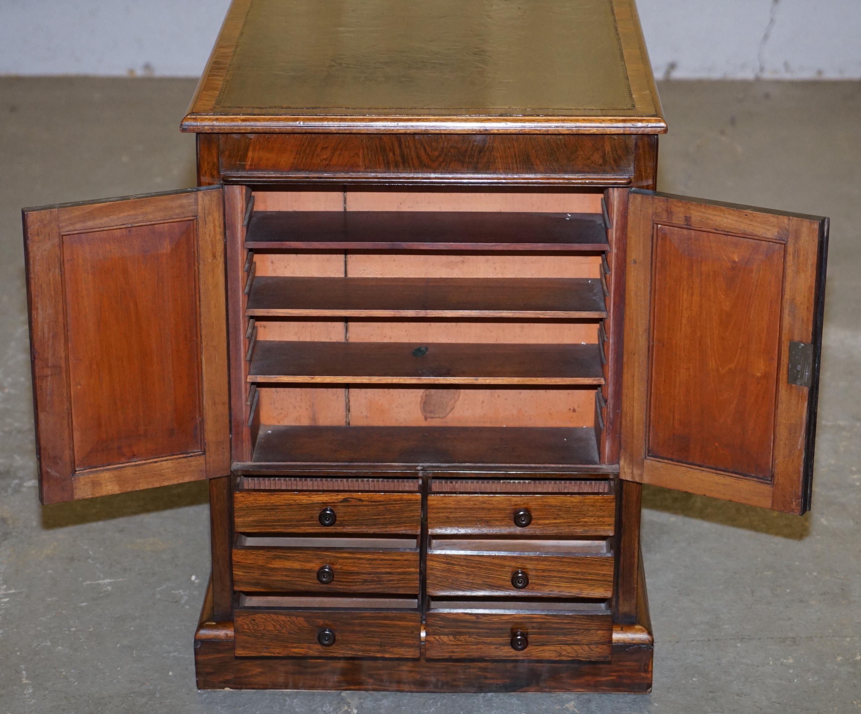 RARE WILLIAM IV CIRCA 1830 HARDWOOD LIBRARY FOLIO CABiNET WITH DRAWERS BOOKCASE For Sale 13
