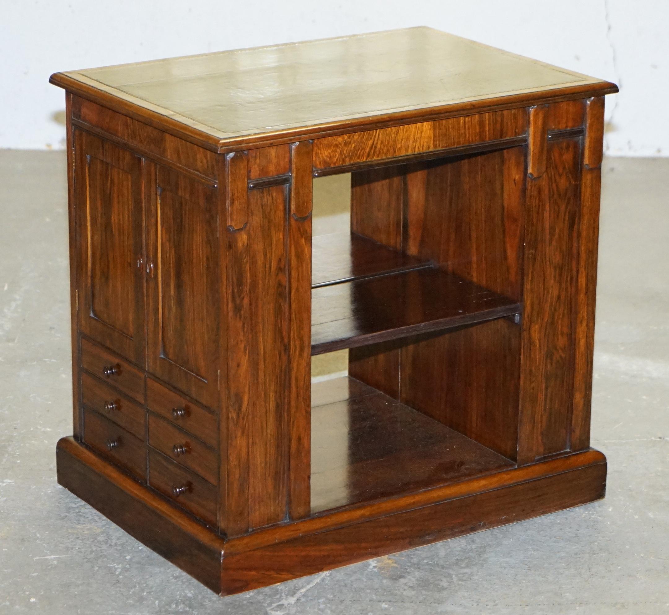 English RARE WILLIAM IV CIRCA 1830 HARDWOOD LIBRARY FOLIO CABiNET WITH DRAWERS BOOKCASE For Sale