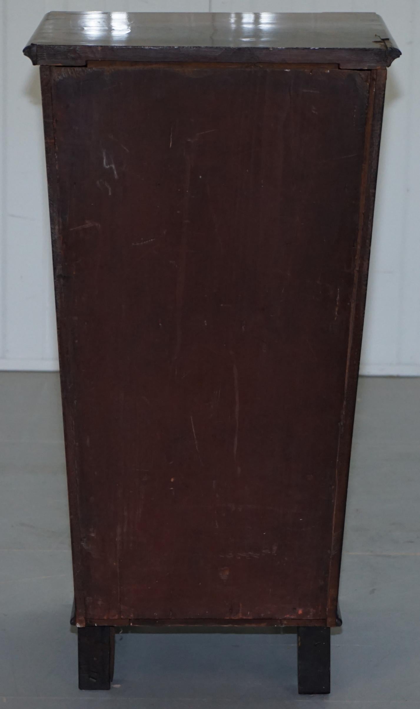 Rare George iv circa 1820s Flamed Mahogany Pedestal Cupboard Lion Paw Feet 6