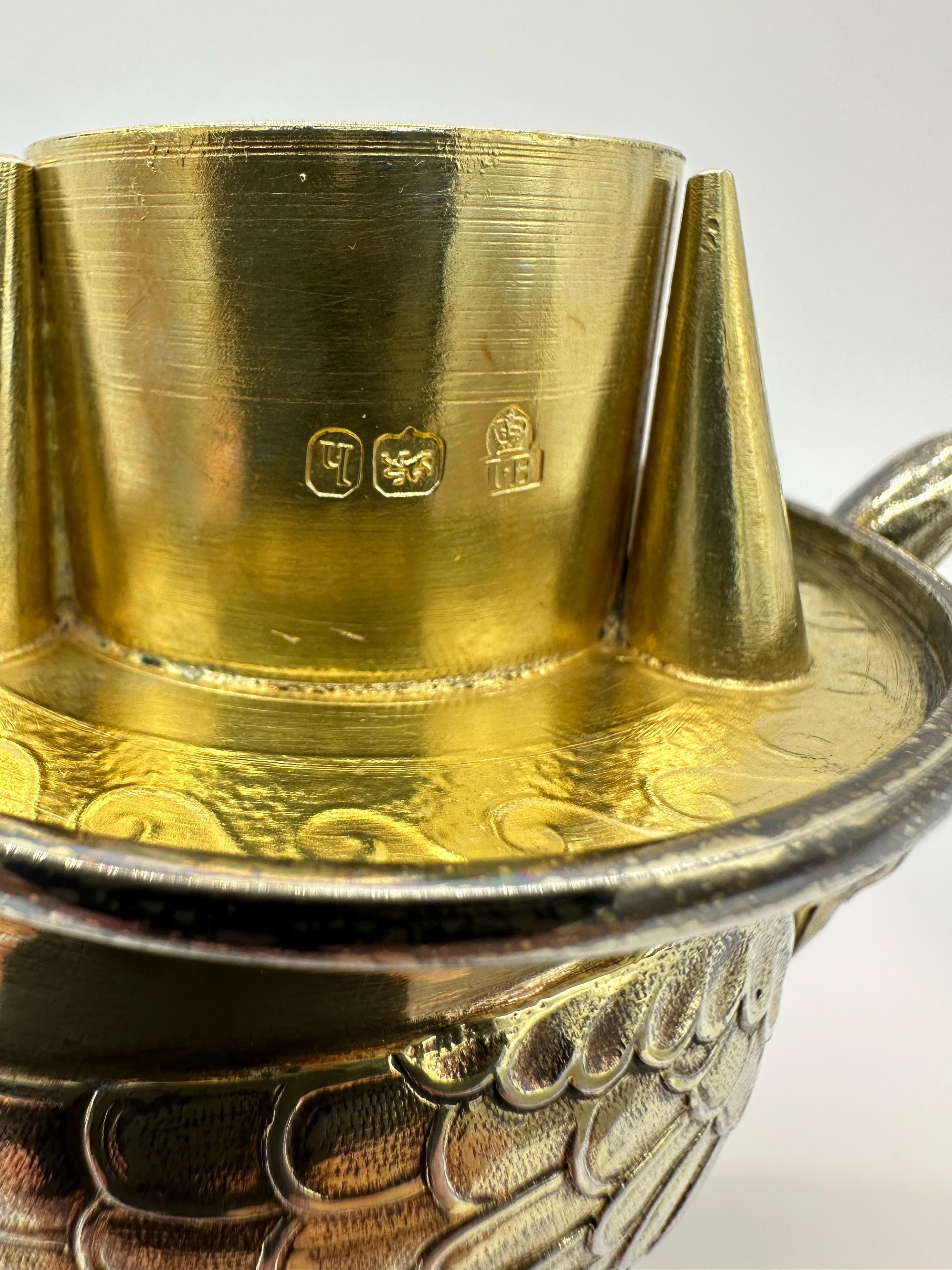 Rare George iv Gilt-Silver Inkwell, Rundell and Bridge For Sale 3