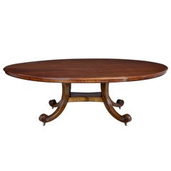 Rare George IV Mahogany Tilt-Top Breakfast Table of Enormous Proportions