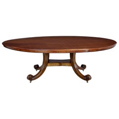 Rare George IV Mahogany Tilt Top Breakfast Table of Enormous Proportions