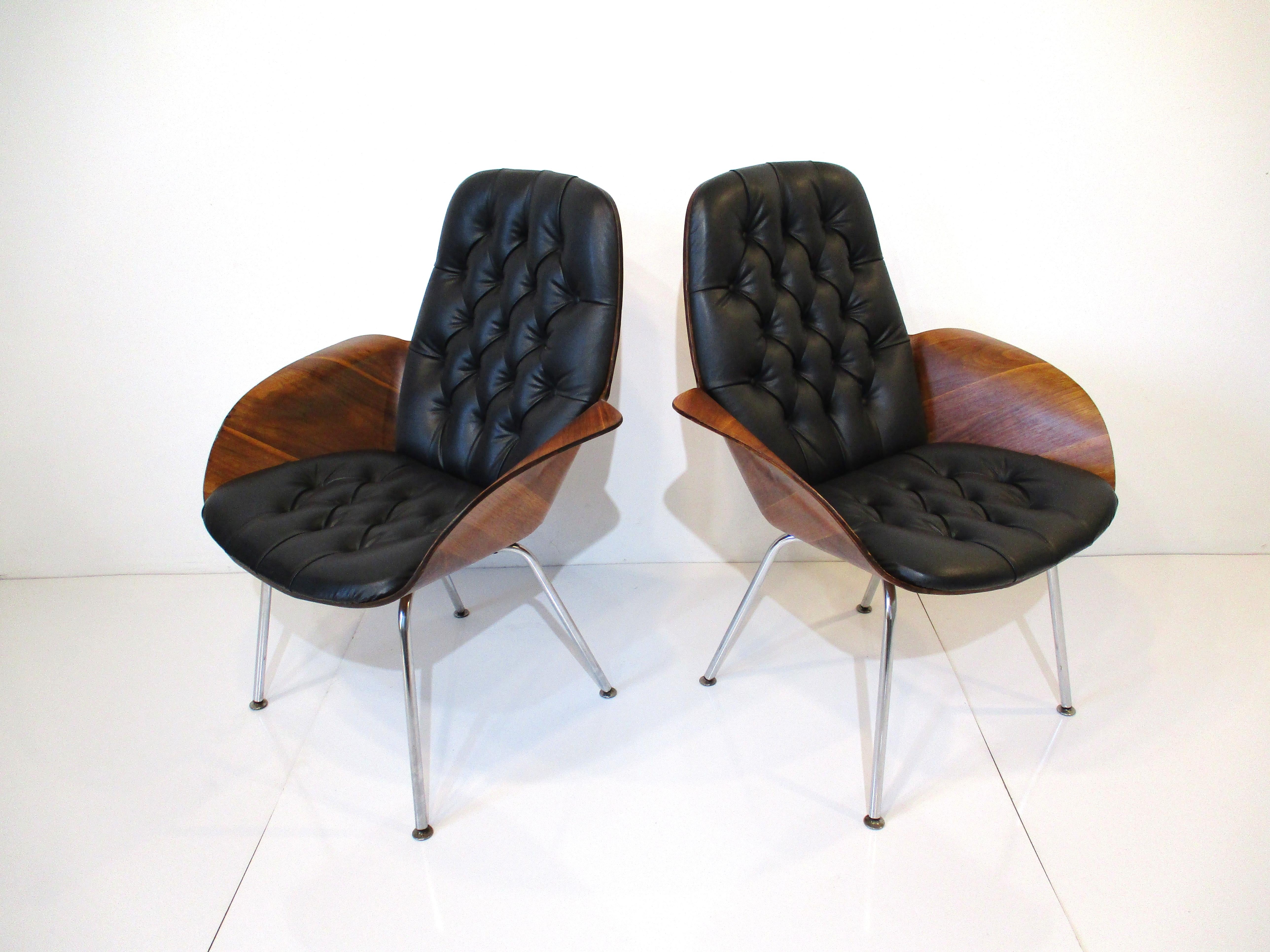 Rare George Mulhauser Mr. Chair Side Chairs for Plycraft 7
