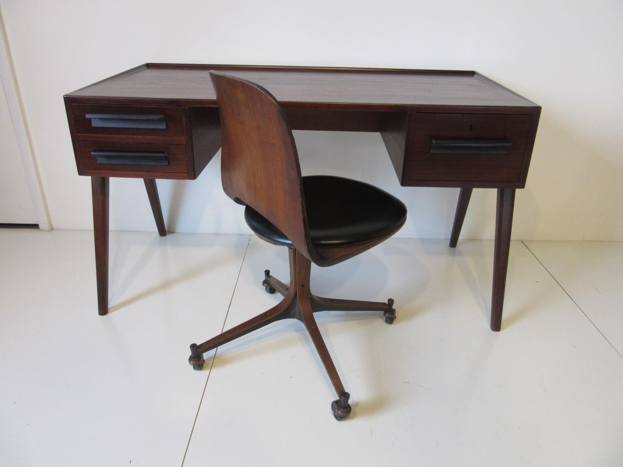 Rare George Mulhauser Plycraft Compass Desk and Chair 8