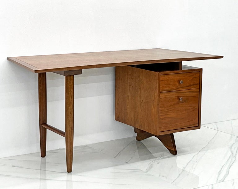 Rare George Nakashima Single Pedestal Desk, Widdicomb, 1950's 2