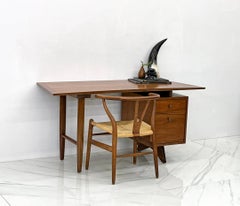 Rare George Nakashima Single Pedestal Desk, Widdicomb, 1950's