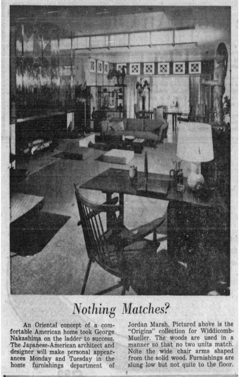 Rare George Nakashima Single Pedestal Desk, Widdicomb, 1950's 12