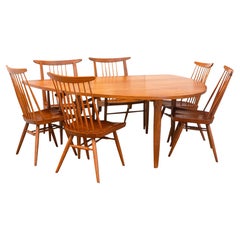 Rare George Nakashima x Widdicomb Origin Collection Walnut Dining Table & Chairs