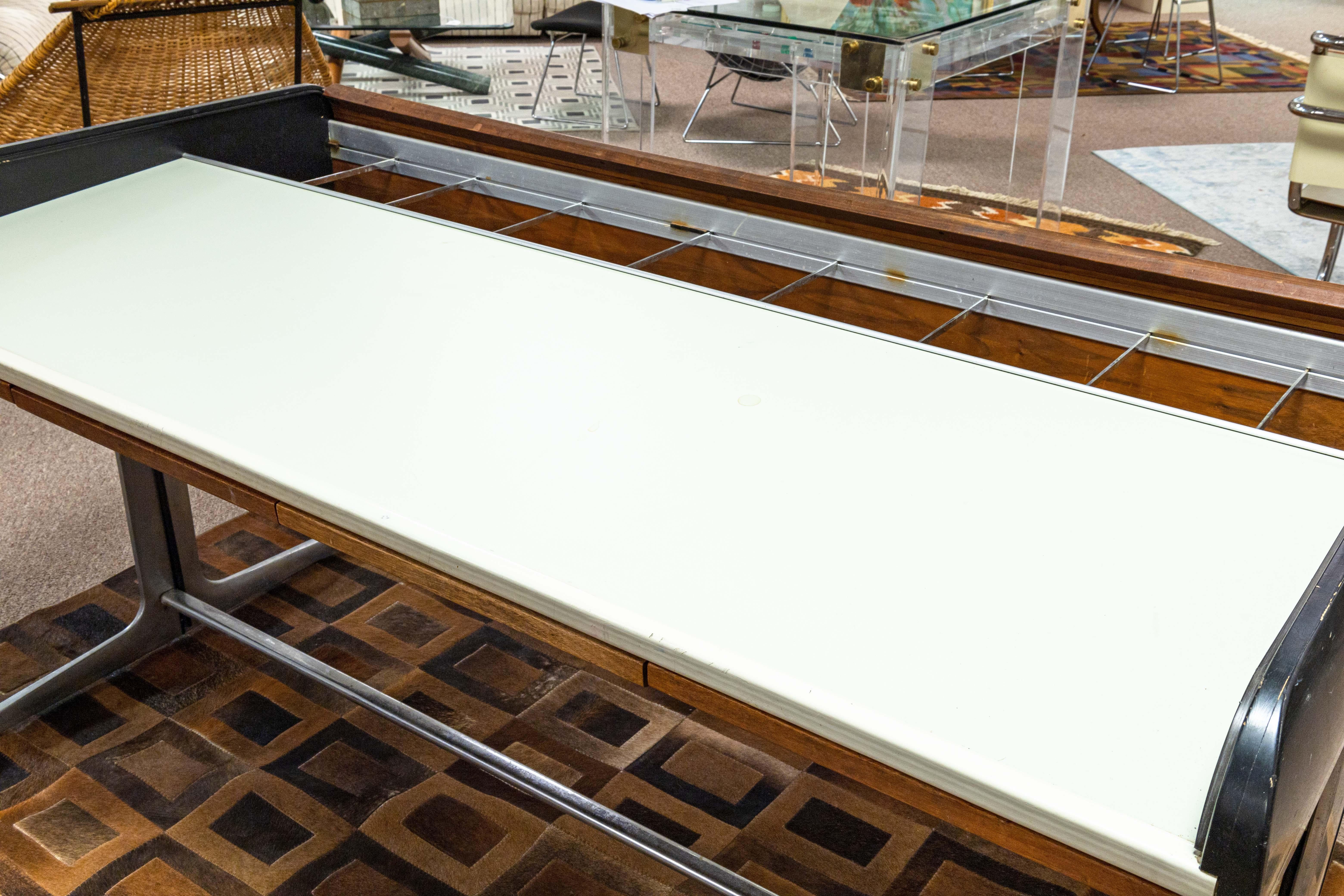 Aluminum Rare George Nelson & Associates for Herman Miller Action Office Roll Top Desk