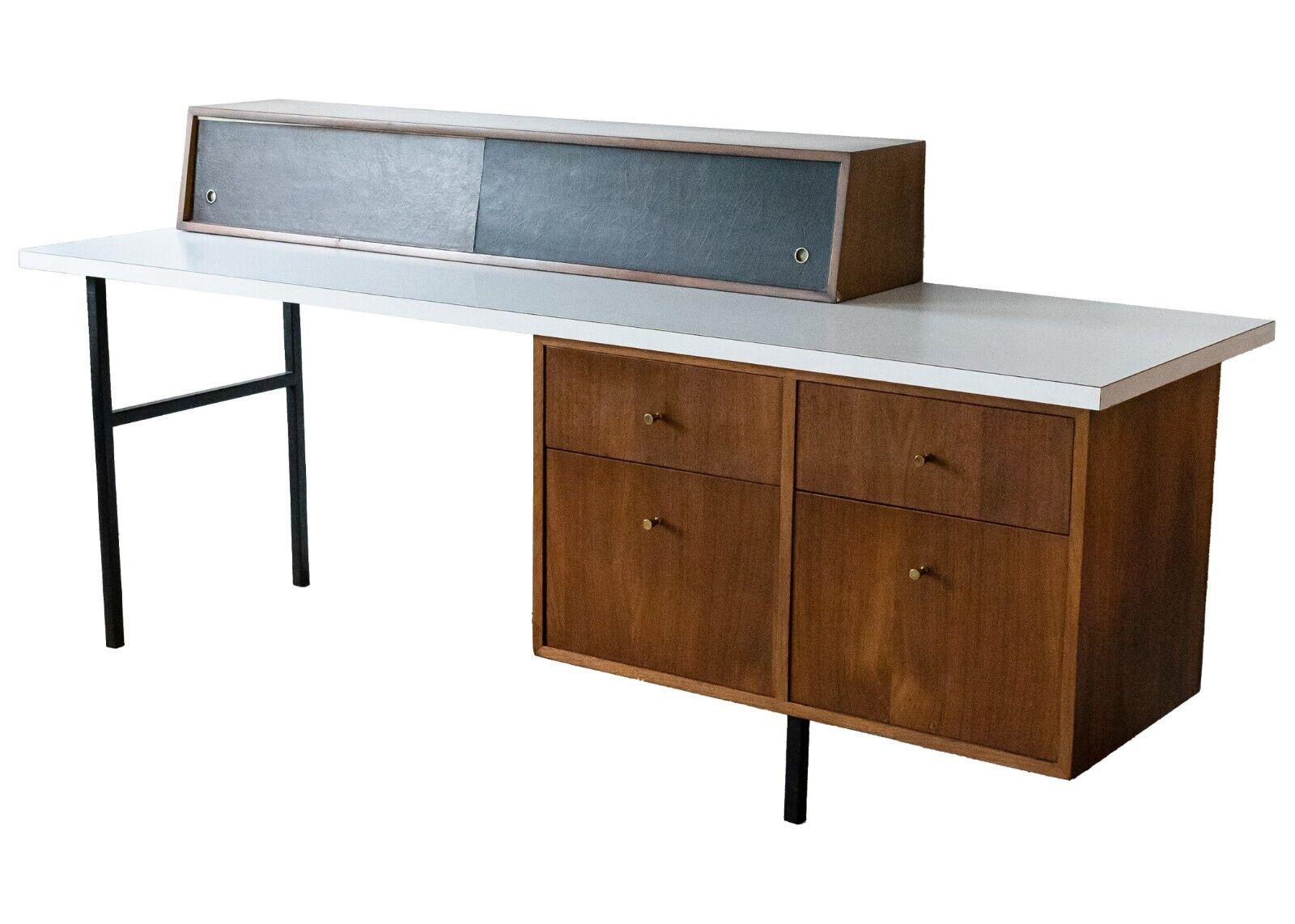 Mid-Century Modern Rare George Nelson Executive Desk with Secretary Hutch by Herman Miller