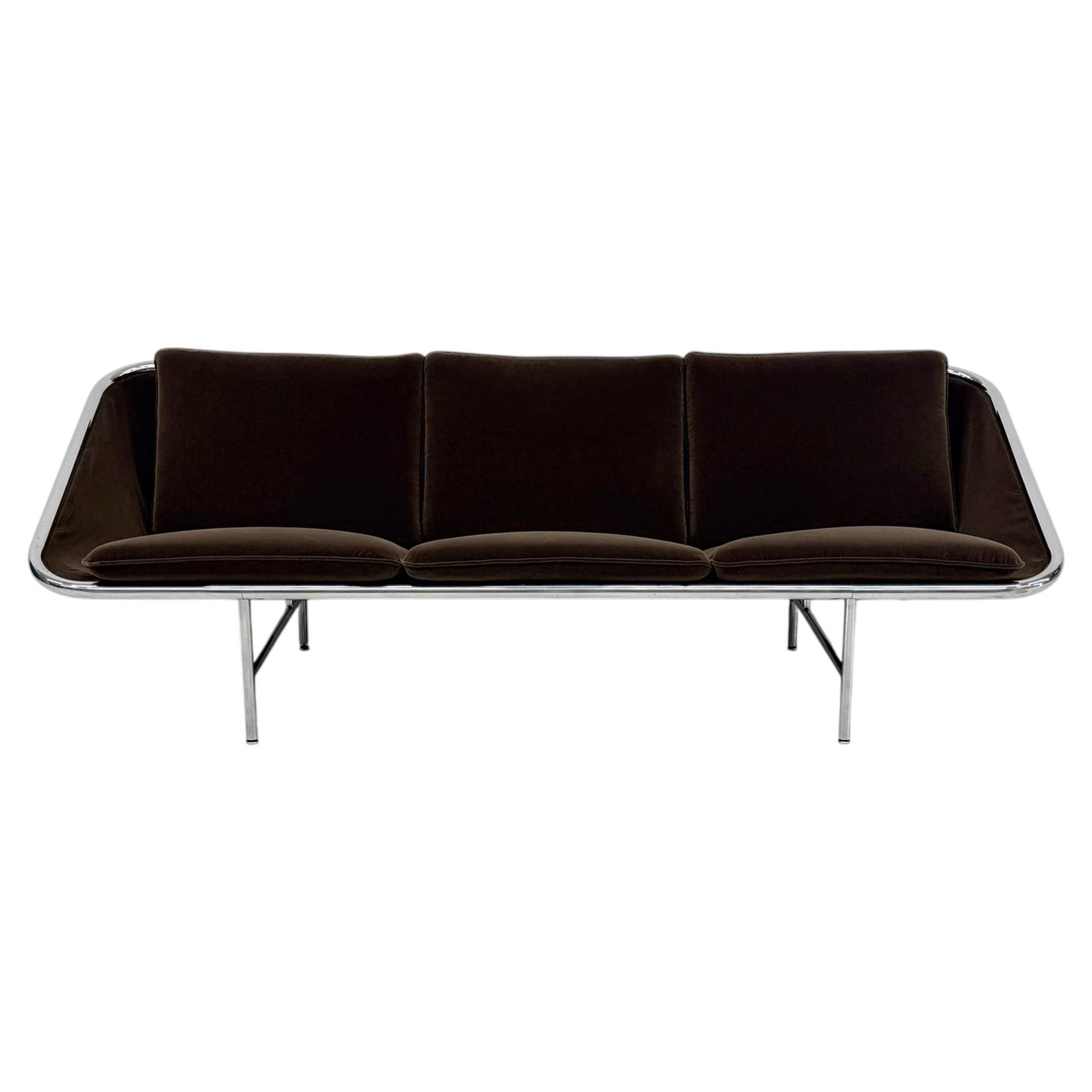 Rare George Nelson for Herman Miller Sling Sofa, Model 6832 in Rohleder Velvet