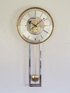 Rare George Nelson for Howard Miller Wall Clock in Brass & Lucite, Keininger