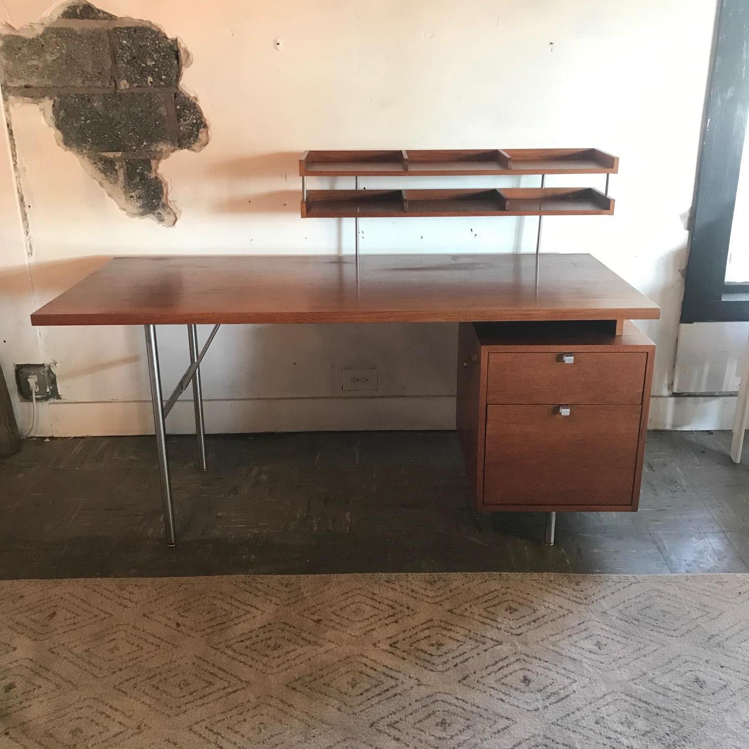 Rare George Nelson Home Office Desk with Paper Tray Herman Miller In Good Condition In Salt Lake City, UT