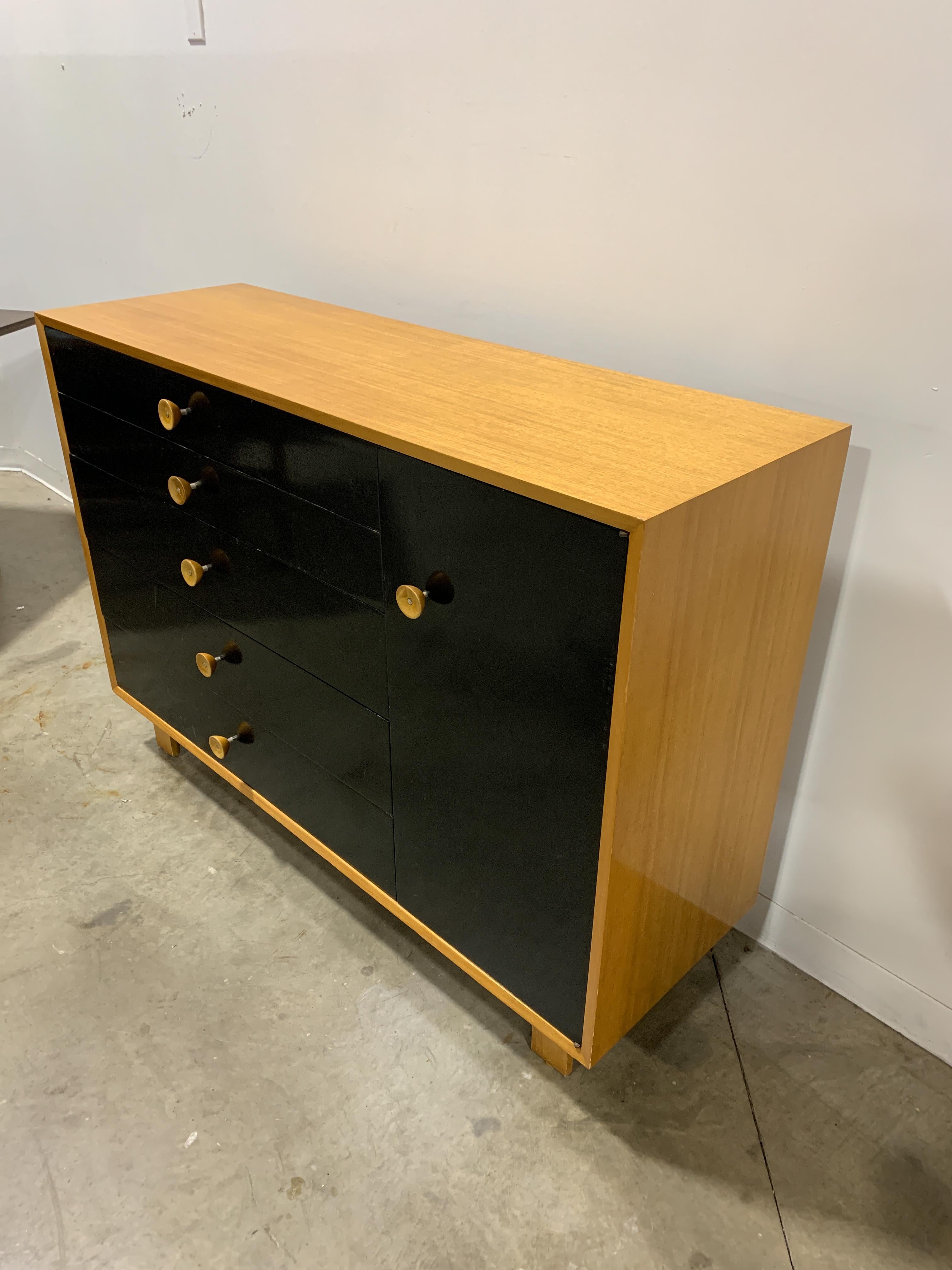 Rare George Nelson Tall BCS Dresser by Herman Miller In Good Condition In Kalamazoo, MI