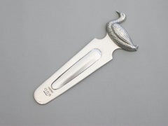 Rare George V Novelty Silver Duck Bookmark, by Sampson Mordan, London, 1931