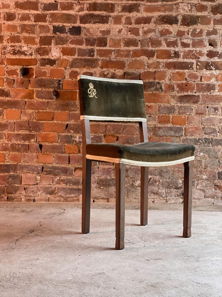Rare George Vi Coronation Chair 1937 Grvi W Hands And Sons Original At 1stdibs
