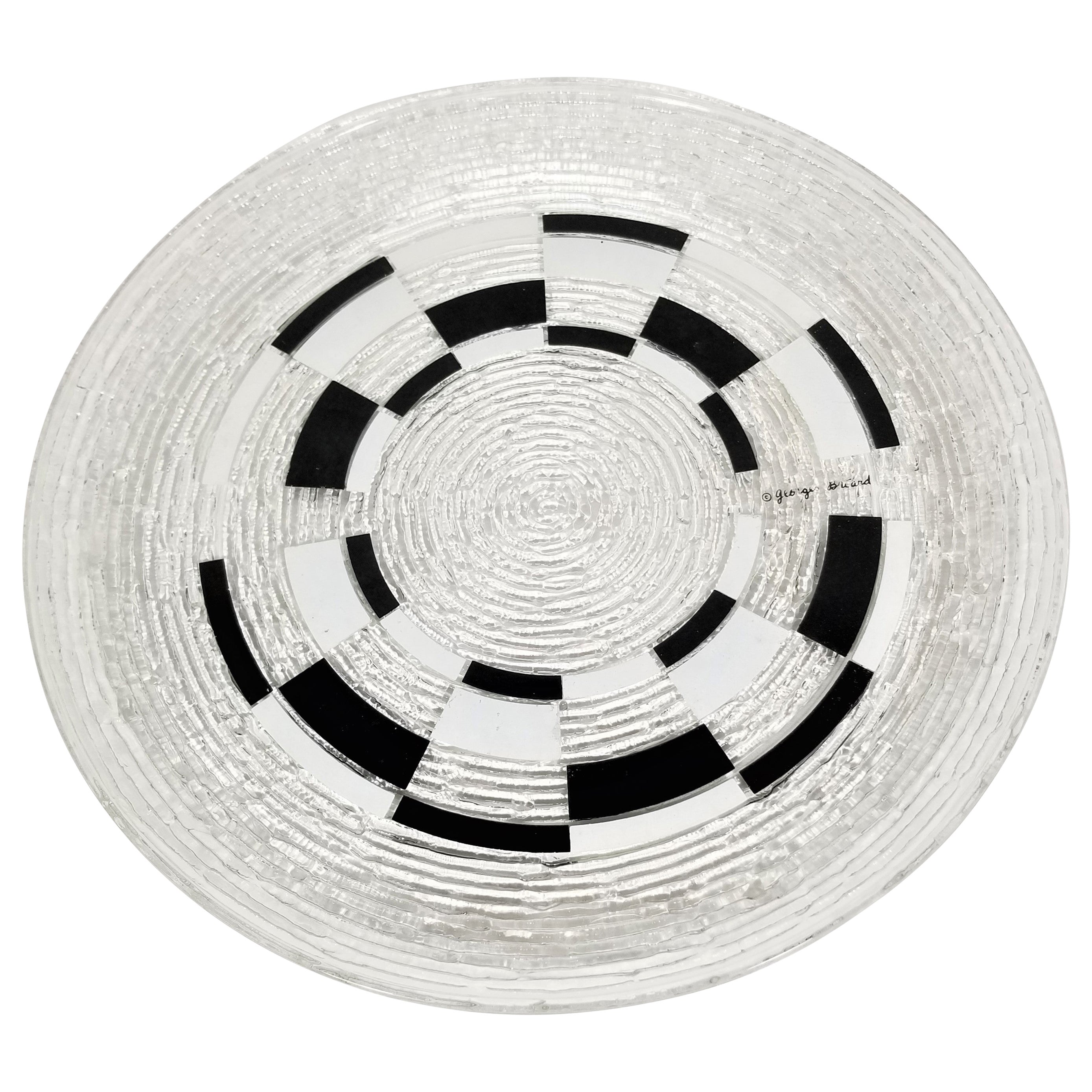 Seltene Georges Briard signierte Servierplatte Mid-Century Modern 1960er Jahre