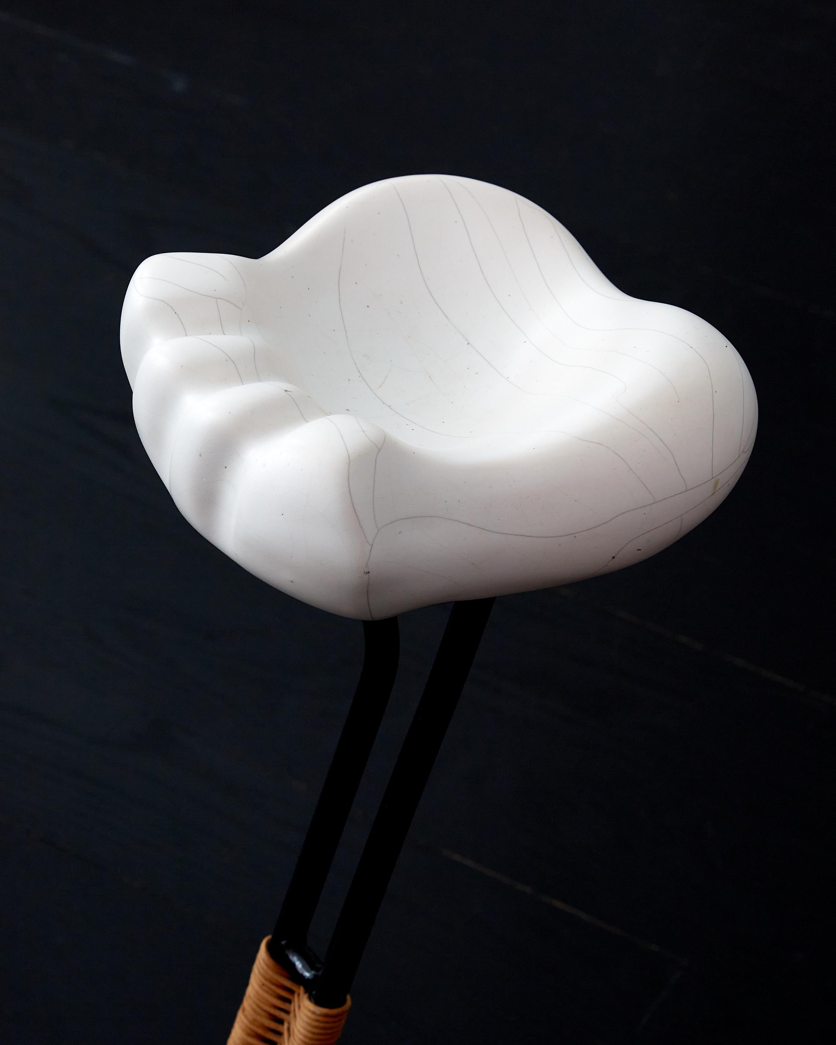 20th Century Rare Georges Jouve + Mathieu Mategot 'Patte D'Ours' Ashtray in White
