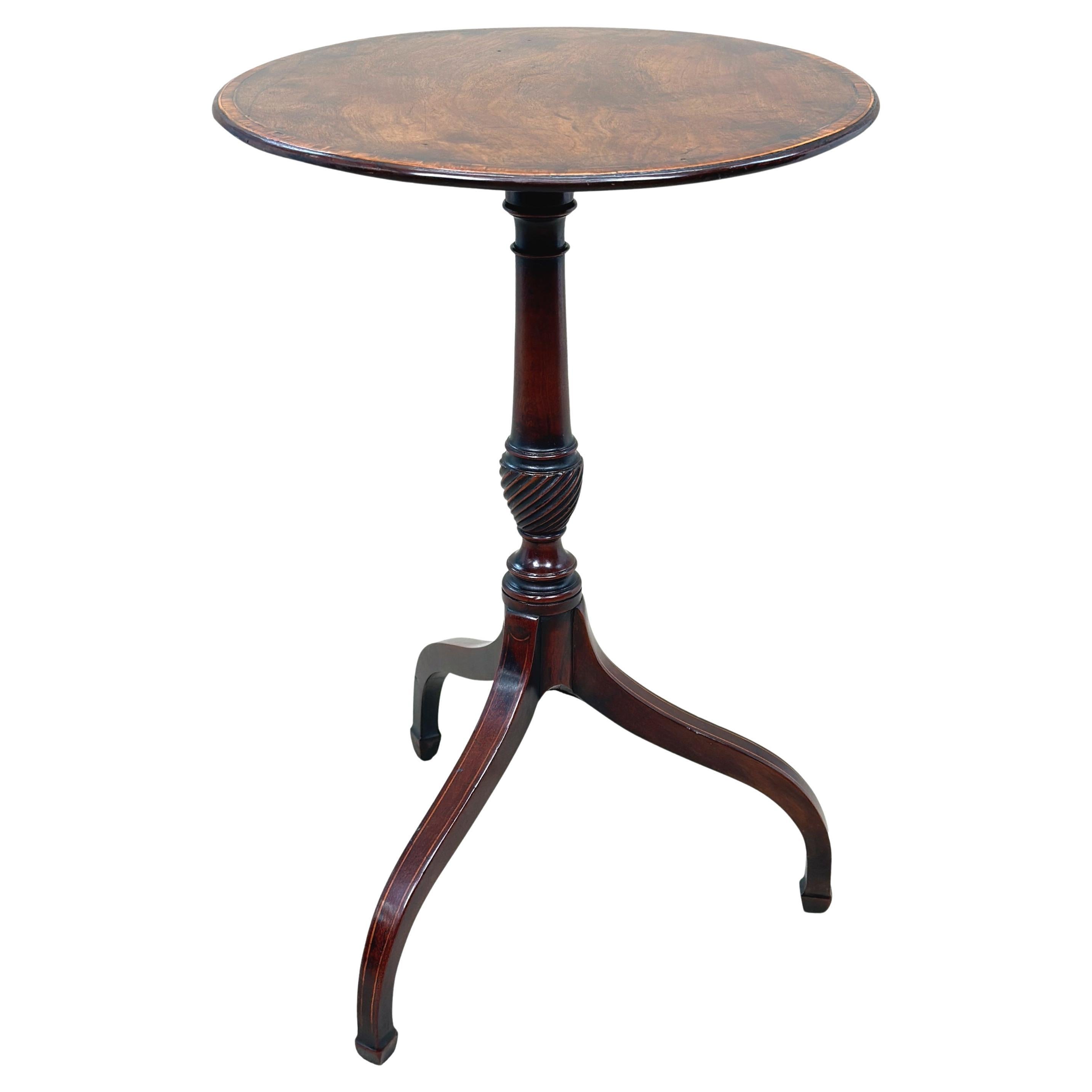 Rare Georgian 18th Century Mahogany Wine Table Kettle Stand For Sale