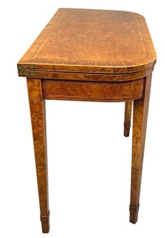Rare Georgian Amboyna Card Table